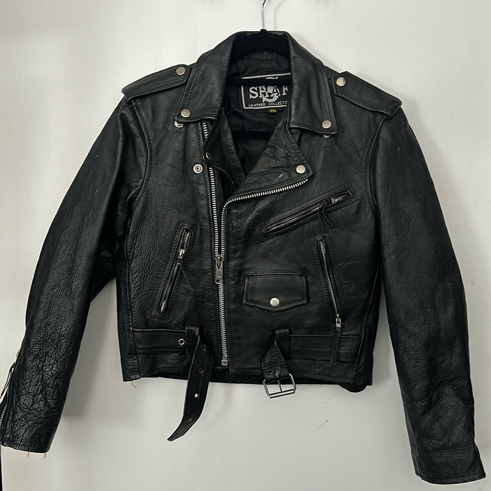 VINTAGE Leather Biker Jacket